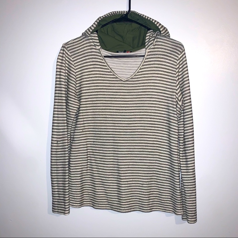 Stripped Hooded Tee